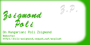 zsigmond poli business card